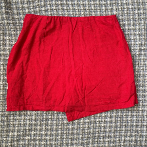 Abercrombie & Fitch Bold Linen Red Skort - Picture 5 of 7